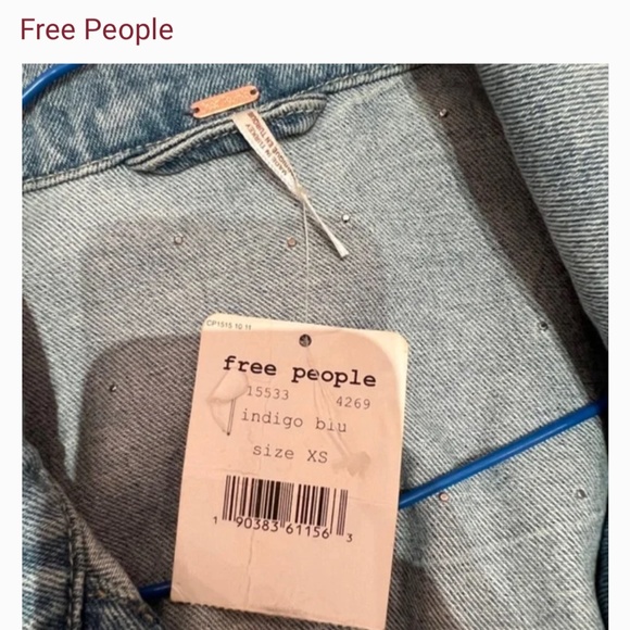Free people pearl denim jacket - Picture 3 of 5